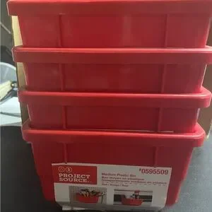 Project Source | Storage & Organization | Medium Plastic Storage Bins ...